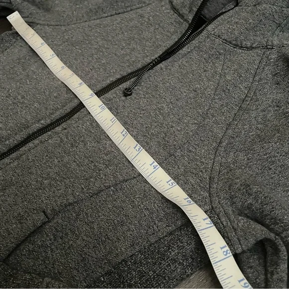 EUC Lululemon Grey Charcoal Zip-Up Hoodie (6) - Picture 3 of 7